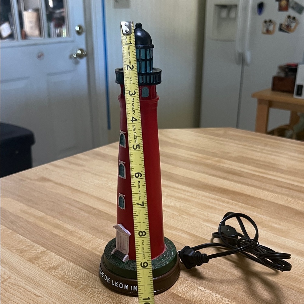 (0371) Red Lighthouse any Holiday Decor..plug in will light up. Over 200 step. - Picture 7 of 12